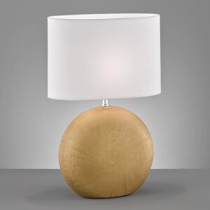 Stolní lampa Foro, zlatá/bílá, výška 53 cm
