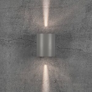 LED venkovní nástěnné světlo Canto 2, 10 cm, šedá