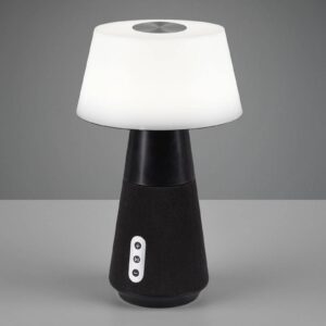 LED stolní lampa DJ s reproduktorem, bílá/černá