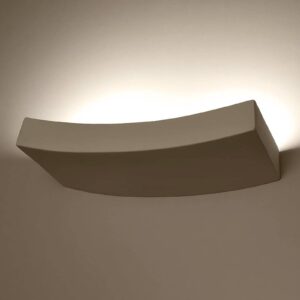 Nástěnné světlo Lino z keramiky, oblý tvar