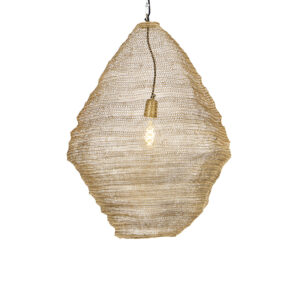 Orientální závěsná lampa zlatá 60 cm – Nidum