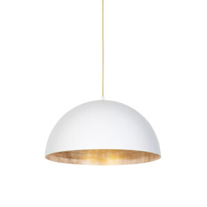 Industriální závěsná lampa bílá se zlatem 50 cm – Magna Eco