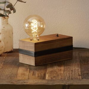 Stolní lampa Legno ze dřeva
