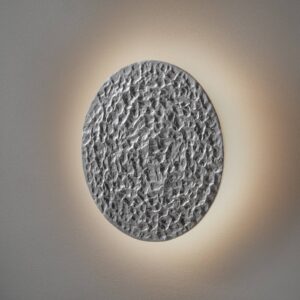 LED nástěnné světlo Meteor, Ø 27 cm, stříbrná