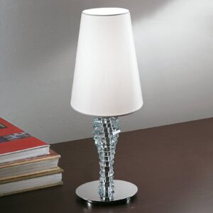 Malá stolní lampa Crystal bílá