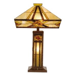 Jasně osvětlená stolní lampa Glenys