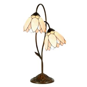 Stolní lampa v Tiffany stylu Liliana, 2zdrojová