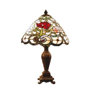 Flora - klasická stolní lampa v Tiffany stylu
