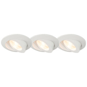 Sada 3 zapuštěných bodových světel bílá včetně LED IP44 – Relax LED