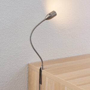 Lindby Ammara LED stolní lampa, nikl satinovaný