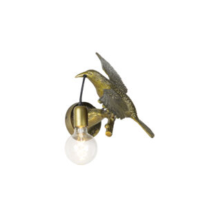 Vintage nástěnná lampa mosaz - Fugl