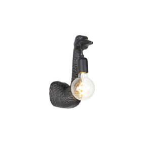 Vintage nástěnná lampa černá - Camel Bird
