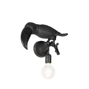 Vintage nástěnná lampa černá - Toucan