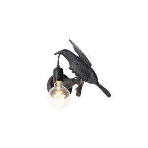 Vintage nástěnná lampa černá – Fugl