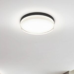 Helestra Tana LED stropní světlo, černá, Ø 33 cm