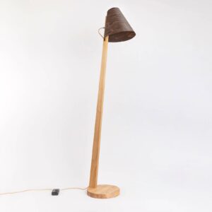ALMUT 1411 stojací lampa oblá Ø30cm ořech