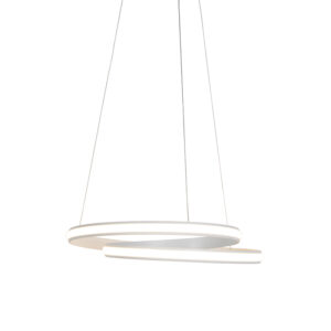 Moderní závěsná lampa bílá 55cm včetně LED – Rowan