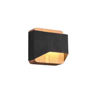 Nástěnné svítidlo černé 12 cm včetně LED 3-stupňově stmívatelné – Tyko