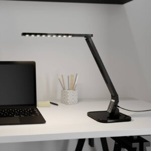 Arcchio Lianel LED lampa na psací stůl, černá