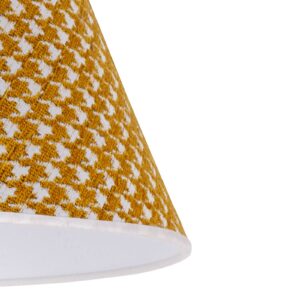 Stínidlo na lampu Sofia 21 cm, kohoutí stopa žlutá