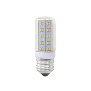 E27 4W LED lampa trubkovitá, čirá s 69 LED diodami