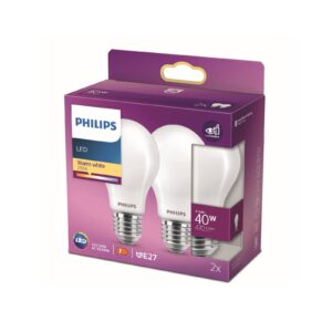 Philips LED žárovka E27 4,5W 2 700K opál 2ks