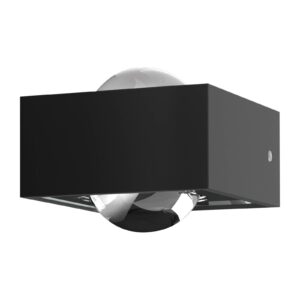 LED nástěnné Focus 100 čočky čiré, černá/chrom