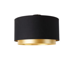 Moderní stropní svítidlo černé se zlatým duo stínem 47 cm – Combi