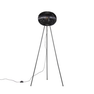 Moderní stojací lampa stativ černý – Zoë