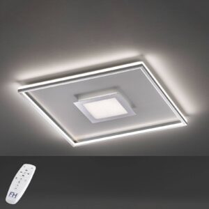LED stropní světlo Bug čtvercové, chrom 60x60cm