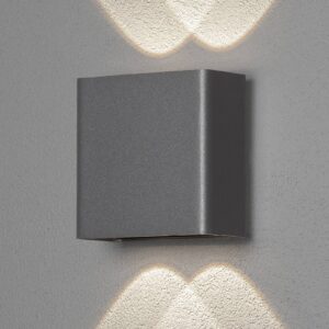 LED nástěnné světlo Chieri, 4 zdroje antracit