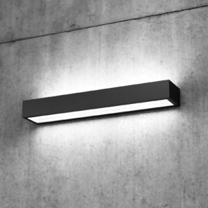 LED nástěnné světlo Mera, šířka 40cm, černá, 4000K