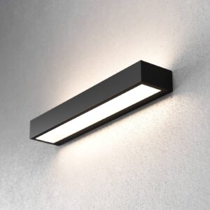 LED nástěnné světlo Mera, šířka 40cm, černá, 3000K