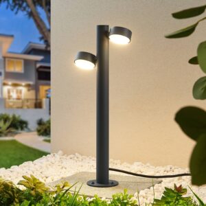 Lucande Kynlee LED soklové světlo, 2 zdroje, 50 cm