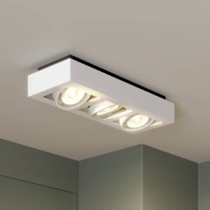 LED stropní osvětlení Ronka, GU10, 3zdrojové, bílé