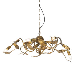 Vintage závěsná lampa antik gold 6-light – Linden