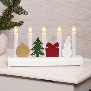 Barevný svíčkový lustr Julia s vánočními motivy