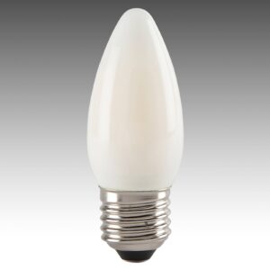LED svíčka žárovka E27 4,5W 827 satinovaná