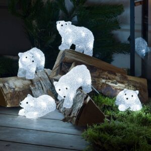 LED osvětlení – lední medvěd pro exteriér, 5 ks