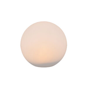 Venkovní lampa se zemnícím kolíkem bílá 30 cm nabíjecí solární - Gabriel