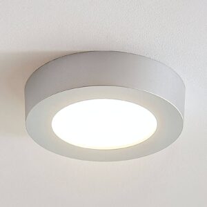 LED stropní svítidlo Marlo stříbrné kulaté 18,2cm
