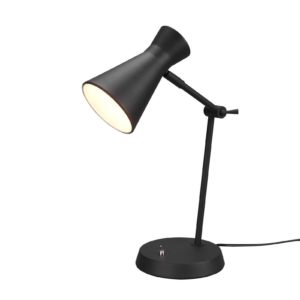Stolní lampa Enzo, jeden zdroj, černá