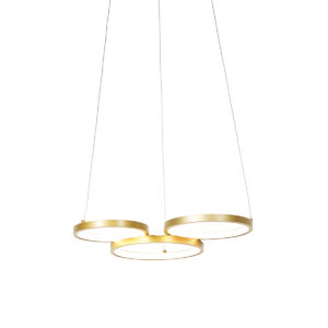 Závěsné svítidlo zlaté včetně LED 3-stupňové stmívatelné 3-světlo – Rondas