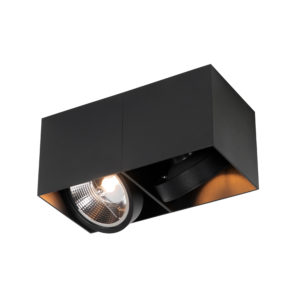 Designová bodová černá obdélníková AR111 2-light – Box