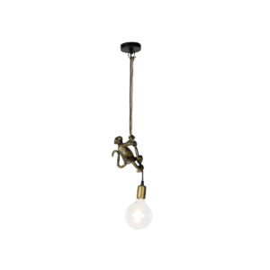 Vintage závěsná lampa zlatá – Animal Monkey