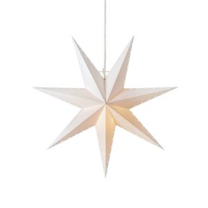 Dekorační hvězda Lively, závěsná, bílá, Ø 45 cm