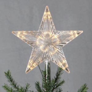 S plastovou hvězdou – LED špička stromu Topsy