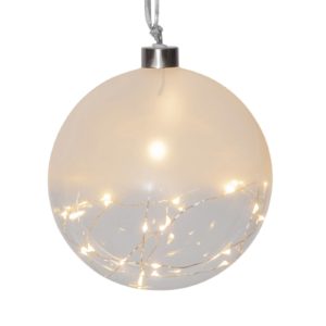 Glow LED dekorační koule matná/čirá, Ø 15 cm