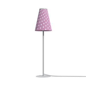 Stolní lampa Trifle, růžová/bílá s puntíky