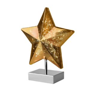 Stolní lampa Stella tvar hvězdy 27 cm, zlatá